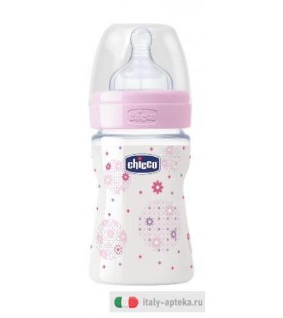 Chicco Biberon Benessere Girl Silicone 150ml