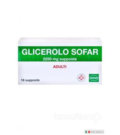 Glicerolo Adulti 18 Supposte Sofar 2250mg