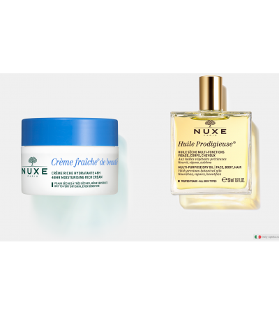 Nuxe Cofanetto Crema Idratante 48h Pelli Secche 50ml + Huile Prodigieuse 30ml