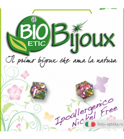 Orecchino Cubo 4mm Vitrail Medium