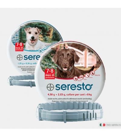 Seresto Cani 1,25g+0,56g fino a 8 Kg