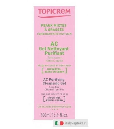 TOPICREM AC GEL DET PURIF500ML