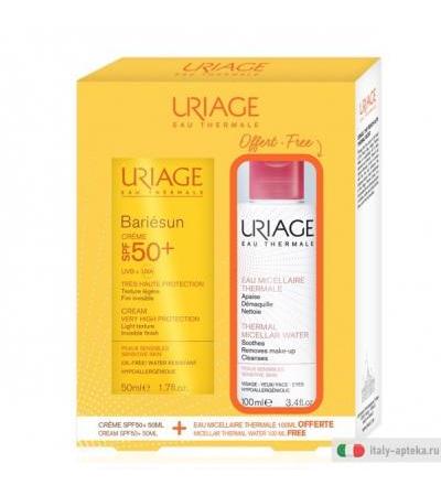 Uriage Bariesun Crema Viso SPF50+ Con Acqua Micellare 100ml Omaggio