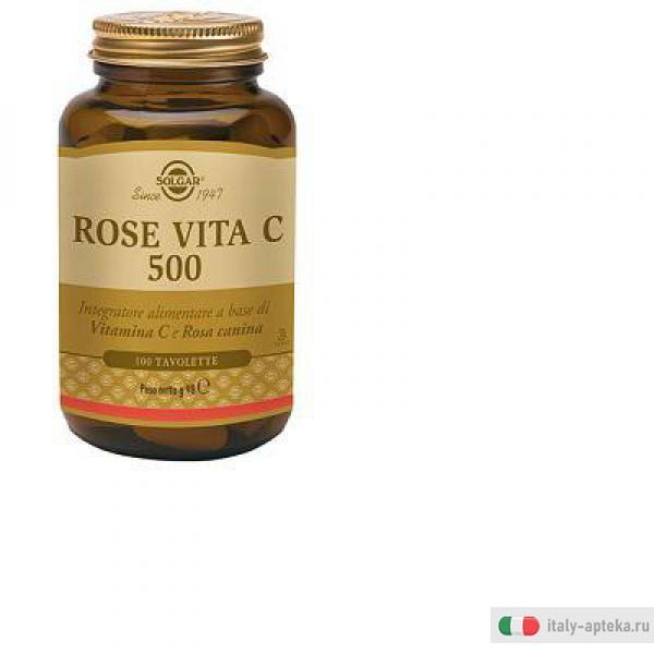 Solgar Rose vita C 500 Integratore Vitamina C 100 Tavolette