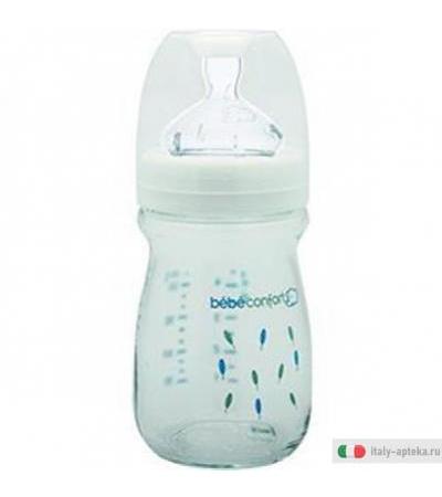 Biberon in vetro con Tettarella in Silicone Maternity - Bèbè Confort - 130 ml (Tettarella misura 0)