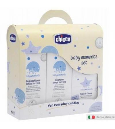 Chicco Baby Moments Set Bagnoschiuma Shampoo e Colonia