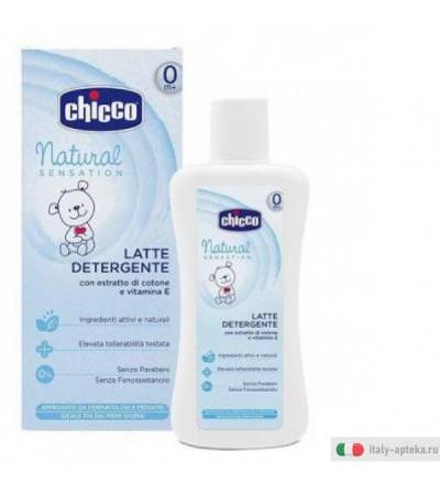 Chicco Natural Sensation Latte Detergente 0m+ deterge e idrata 500ml