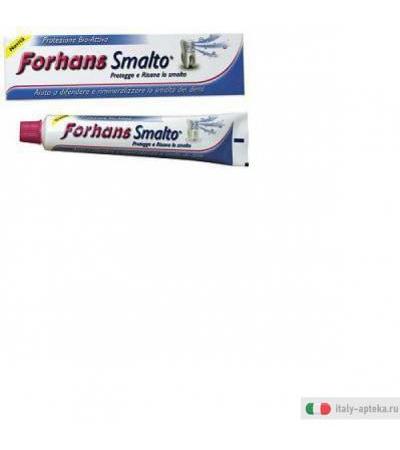 forhans smalto dentifricio indicato nel caso in cui i denti mostrino danni allo smalto. grazie alla sua