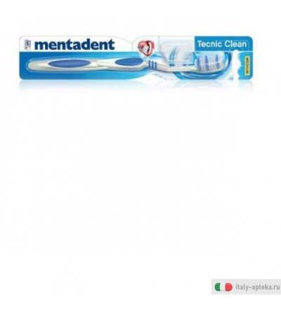 Mentadent Spazzolino denti Tecnic 3 medio+coprisetole