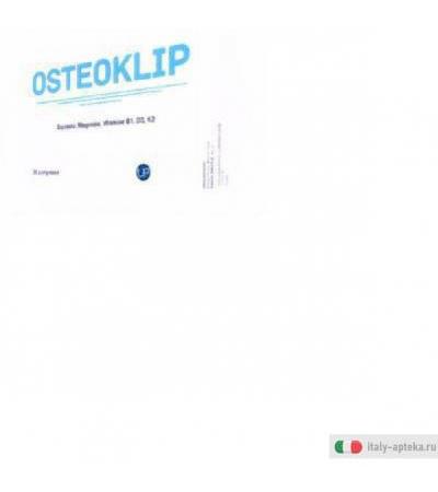 osteoklip complemento alimentare che favorisce la fisiologica funzionalità delle ossa.