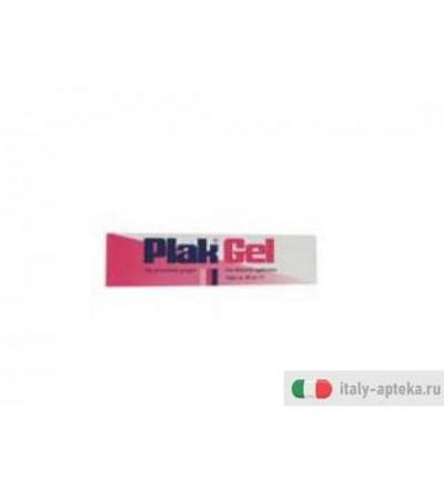 plak gel gel protezione gengive, che agisce solo nel sito d'applicazione. contro le