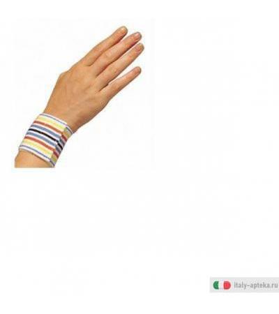 polsino righe colorate dispositivo medico indicato per sport, postumi di eventi traumatici e