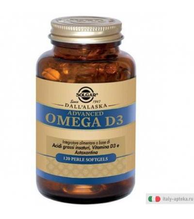 Solgar Advanced Omega D3 Integratore Colesterolo 120 Perle Softgel
