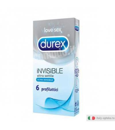 Durex profilattici Invisible 6 Pezzi