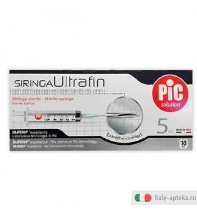 Siringhe PIC 5ml Ago Ultrafine 10 siringhe
