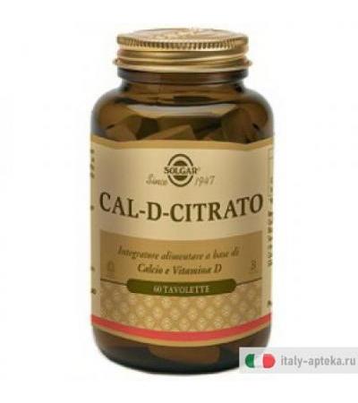 Solgar Calcio citrato e Vitamina D 60 tavolette