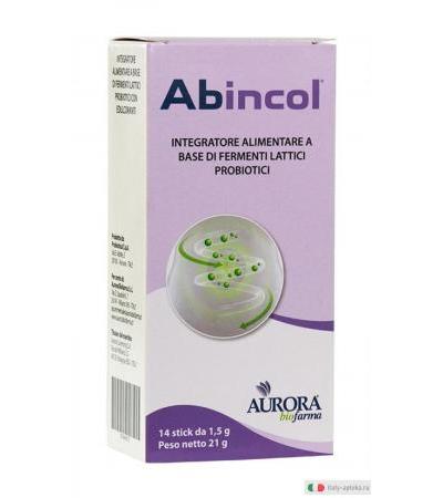 Abincol integratore di fermenti lattici probiotici 14 stick orosolubili