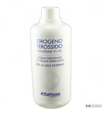 Acqua ossigenata soluzione 3% 10 volumi stabilizzata 200 ml