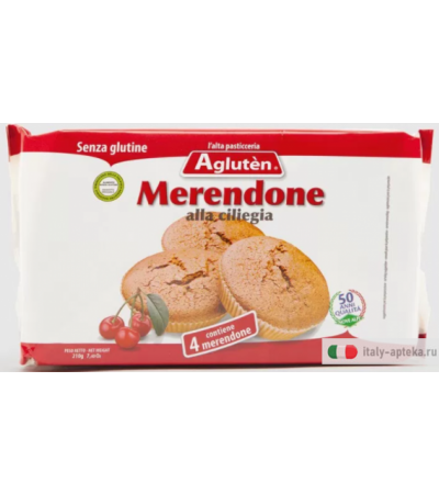 Agluten Merendone alla Ciliegia senza glutine 4 merendine