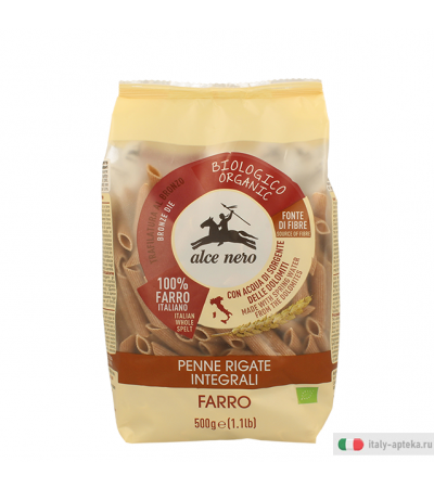 Alce Nero Penne di Farro Integrale Biologiche 500g