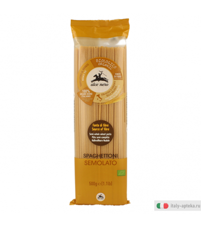 Alce Nero Spaghettoni Semolato di Grano Duro Biologico 500g