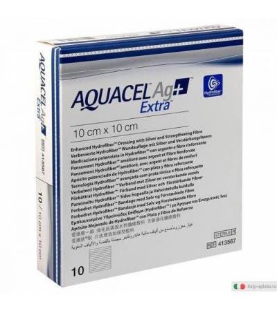 Aquacel Ag + Extra medicazione per piaghe da decubito 10 pezzi dim. 10x10cm