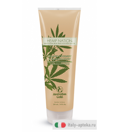 Australian Gold Hemp Nation Toasted Coconut & Marshmallow bagno-doccia che mantiene l'abbronzatura 235ml