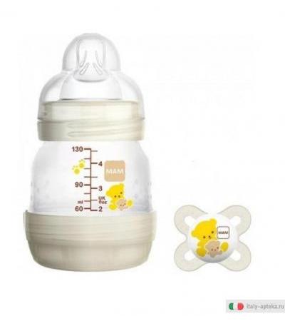 Biberon Mam First Bottle 130 ml + Succhietto start nanò 0-2 mesi.
