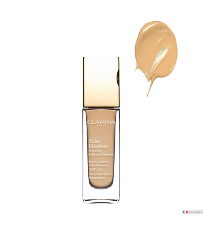 Clarins Fondotinta Fluido Effetto Naturale SPF 10 Skin Illusion 110 miele 30ml
