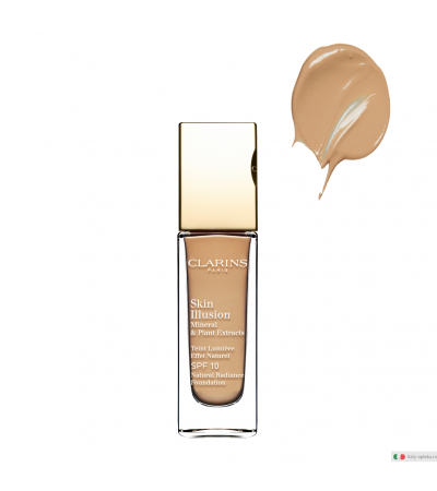 Clarins Fondotinta Fluido Effetto Naturale SPF 10 Skin Illusion 114 cappuccino 30ml