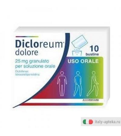 Dicloreum dolore 25mg 10 buste