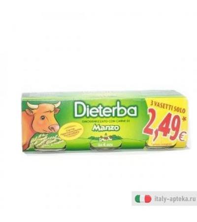 Dieterba omogeneizzato con carne di manzo 80g offerta 3 vasetti