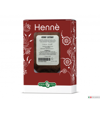 Erbavita Hennè Castano bellezza dei capelli 100g
