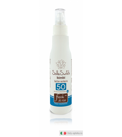 Fiocchi di Riso Sole Switch latte solare SPF50 Bimbi 140ml