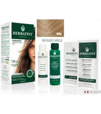 Herbatint Gel colorante permanente 9N Biondo Miele fino a 2 applicazioni