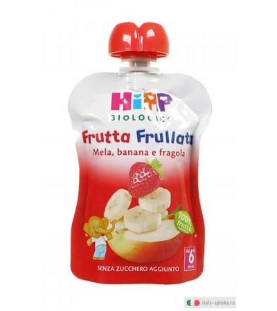 HiPP Biologico Frutta Frullata mela, banana e fragola 90 g