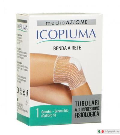 Icopiuma Benda a rete 1 gamba - ginocchio (calibro 5) tubolari a compressione fisiologica