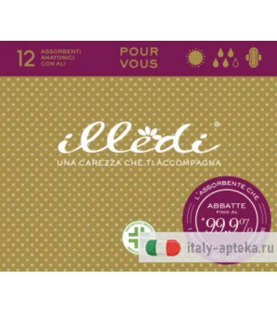 Illedi Pour Vous 12 assorbenti anatomici con ali
