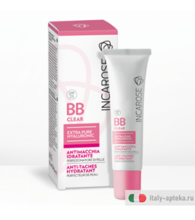 Incarose BB Clear SPF 25 Extra Pure Hyaluronic antimacchia idratante light 30ml