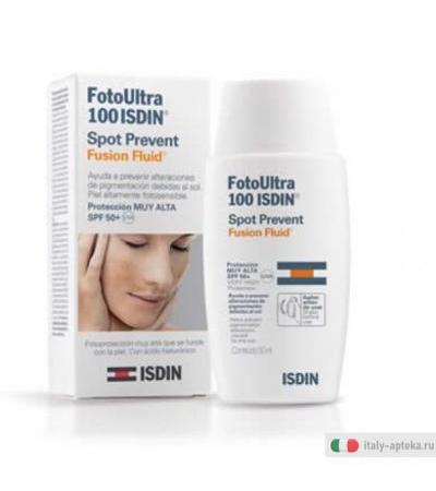ISDIN FotoUltra Spot Prevent Fusion Fluid SPF100+ previene le macchie solari 50ml