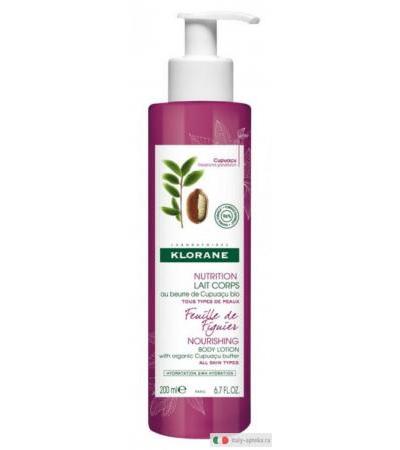 Klorane Latte Corpo Nutritivo foglie di fico al burro di cupuacu d'Amazzonia 200ml