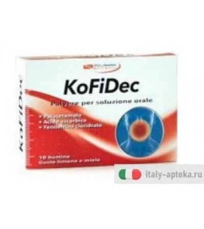 Kofidec febbre e raffreddore limone e miele 10 buste