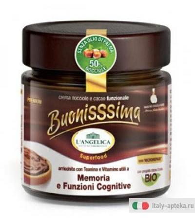 L'Angelina Crema Spalmabile Nocciole e Cacao Buonissima utile per la memoria 200g
