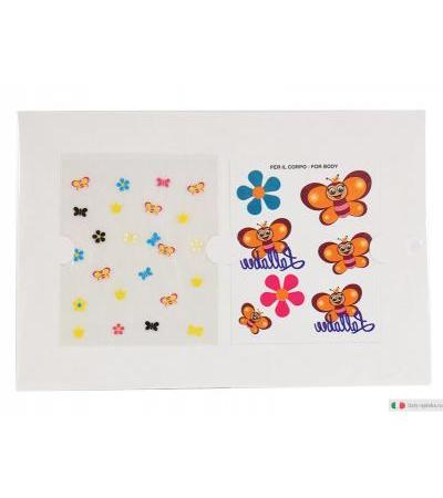 Lallabee Set di tatuaggi per il corpo e adesivi per unghie ideato per piccole donne