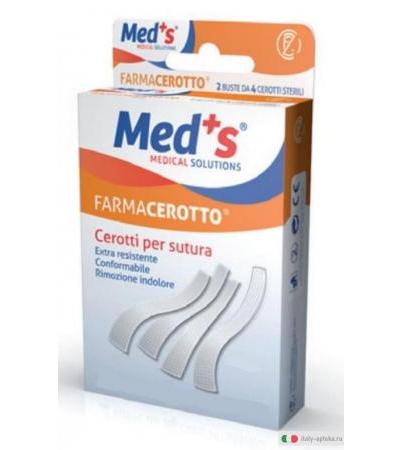 Med's farmacerotto cerotti per sutura 2 buste da 3 cerotti sterili
