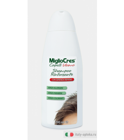 MiglioCres Capelli Uomo Shampoo rinforzante 200ml