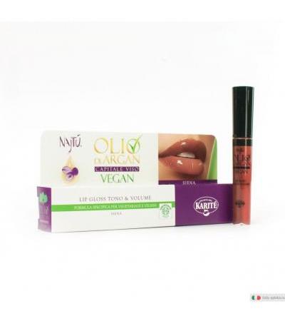Najtù Vegan Olio di Argan Lip Gloss Tono e Volume Lucidalabbra Colore Siena