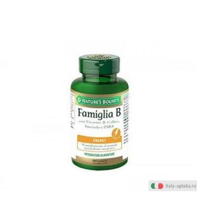 Nature's Bounty Famiglia B integratore alimentare per il metabolismo energetico 100 tavolette