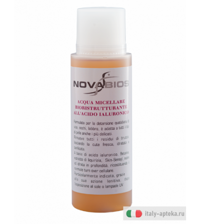 Novabios Acqua Micellare Bioristrutturante all'Acido Ialuronico 125ml