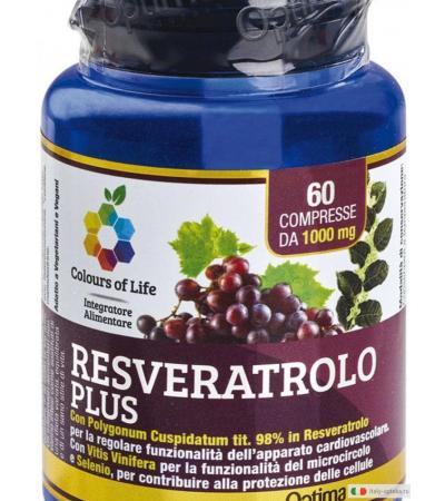 Optima Colours of Life Resveratrolo Plus integratore alimentare utile per la circolazione 60 compresse